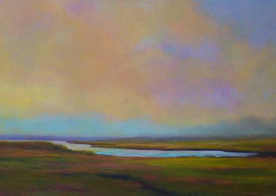 Yellow Sky - Oil Painting by Janet Howard-Fatta
