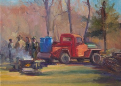 February Sugaring, 16 x 12", oil on canvas