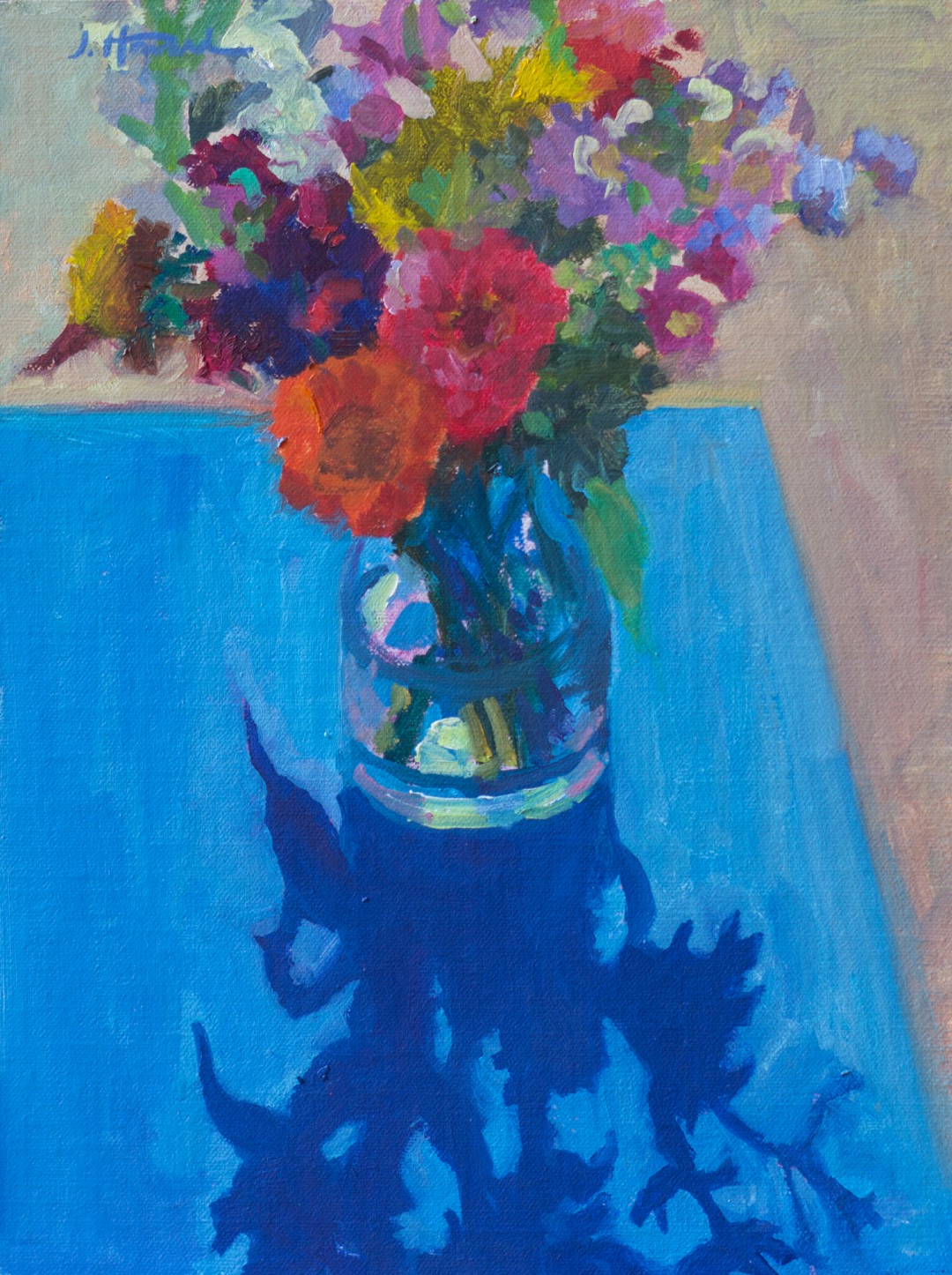 Bouquet On Blue,