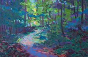 Forest Path, 36" x 24", oil on canvas, available by Janet Howard-Fatta