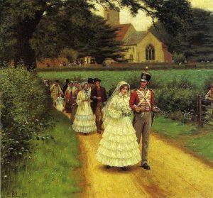 The Wedding March painting by Edward Blair Leighton 1919 courtesy of Wiki Images