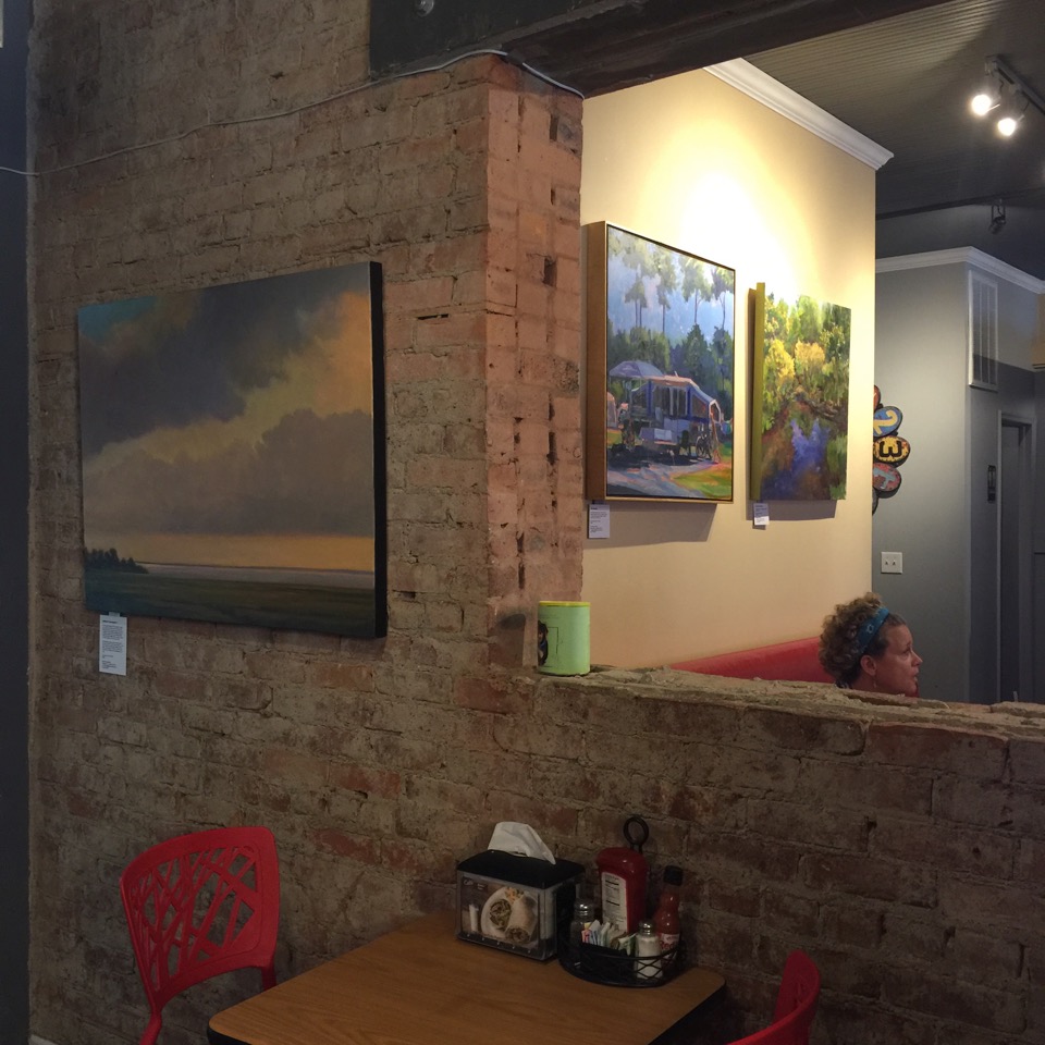 Cafe A la Mode painting exhibit by Janet Howard-Fatta