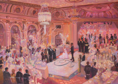 Live Event Painting At the Plaza Hotel, NYC by Janet Howard-Fatta