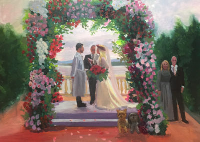 Amazing Chuppah!, this is my only all acrylic - done that night - painting that I have done!