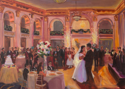 Wedding Painting at Ben Franklin Ballroom, Philadelphia, PA
