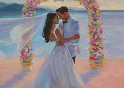 Beach Wedding Painting from photos