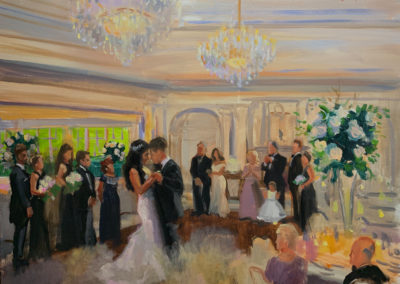 Live Event Painting of First dance with No Touchups