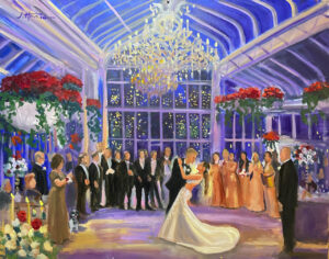 the Madison Hotel Conservatory, First Dance, Finished at the end of the night , Live Event Painting